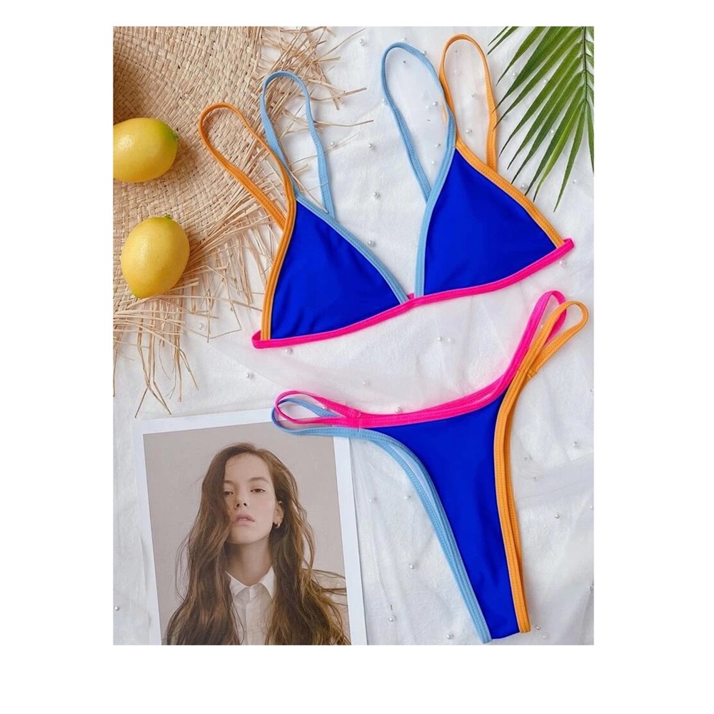 Triangle Thong Bikini Swimsuit - fits like an XXS